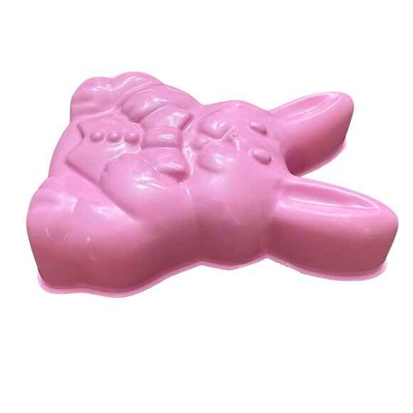 Jello Mould Bunny Easter Pink Plastic 9.5 x 7.5 Rabbit - Picture 7 of 7